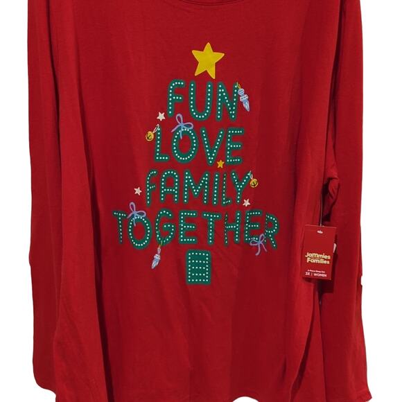 Jammies for Families PJ/Lounge Top, Tree Design, NWT, 2X - Picture 2 of 4